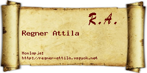 Regner Attila névjegykártya